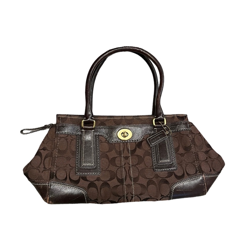 Coach Hampton Carryall Signature Brown Leather Bag